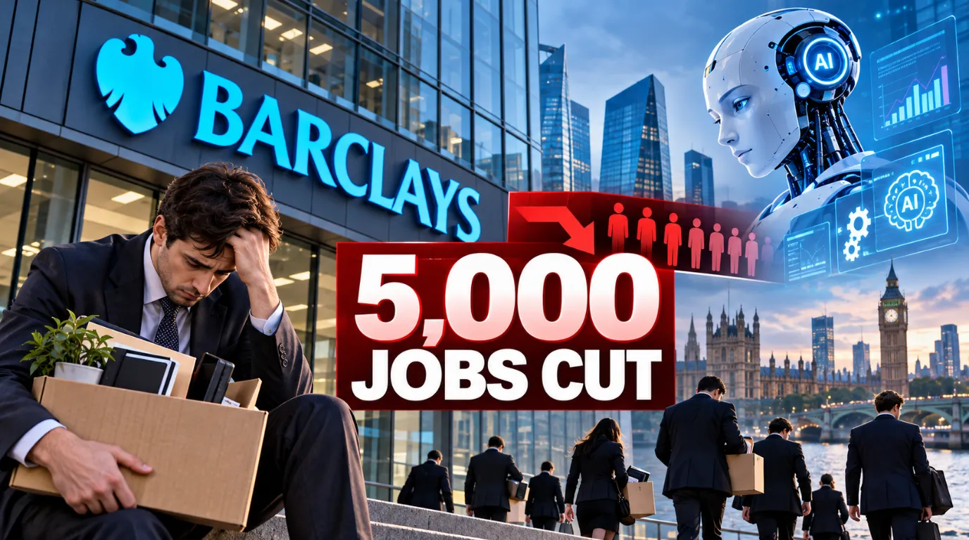 Big Bank Barclays to Fire 5,000 Workers to Use AI Computers Instead