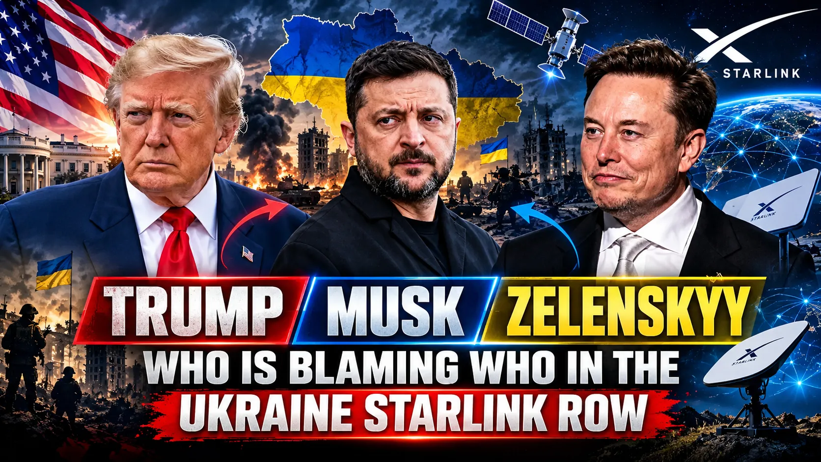 Trump, Musk, Zelenskyy, Who Is Blaming Who In The Ukraine-Starlink Row