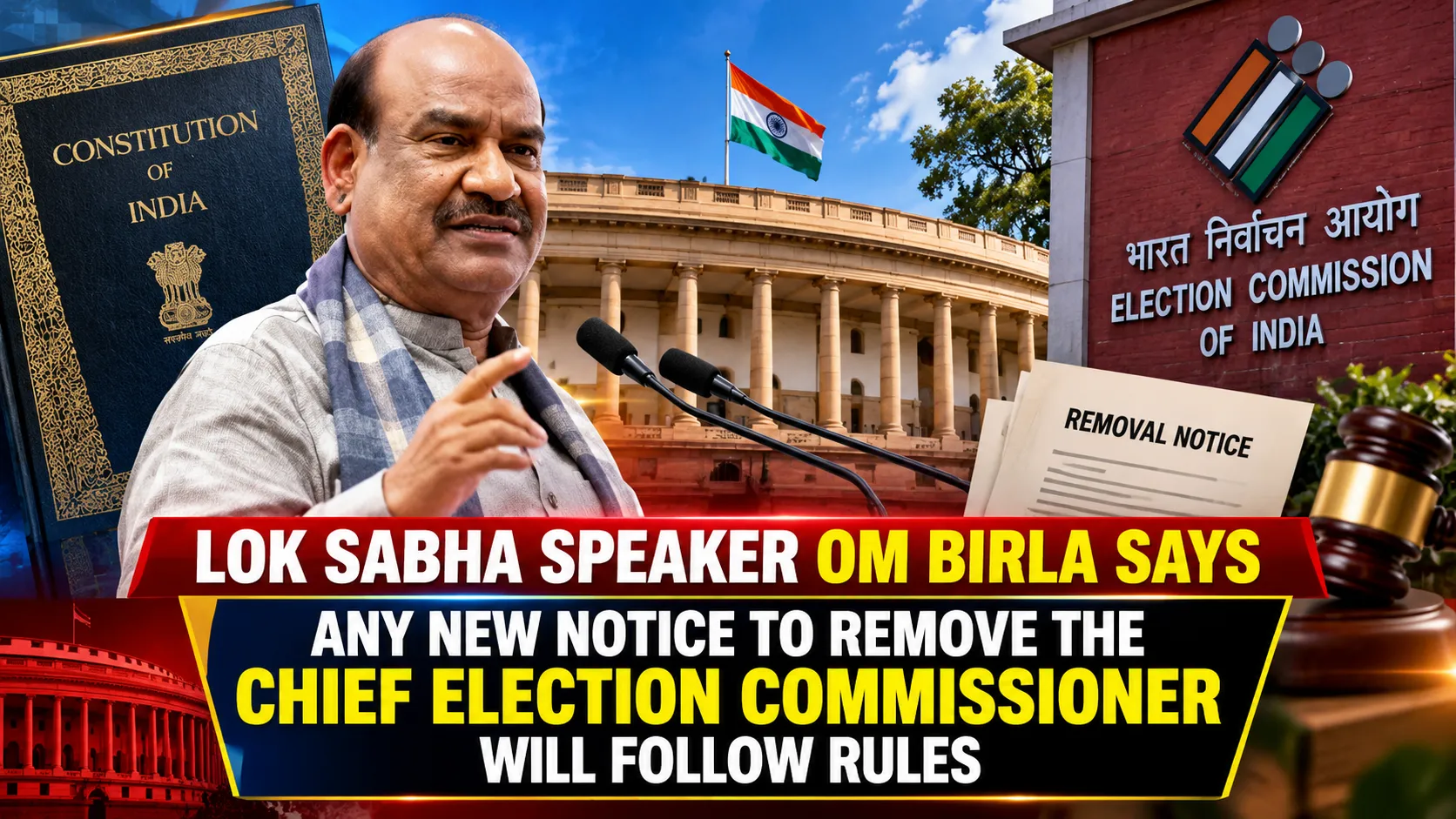 Lok Sabha Speaker Om Birla Says Any New Notice To Remove The Chief Election Commissioner Will Follow Rules