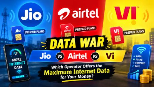  Jio vs Airtel vs Vi  Which Operator Offers the Maximum Internet Data for Your Money?