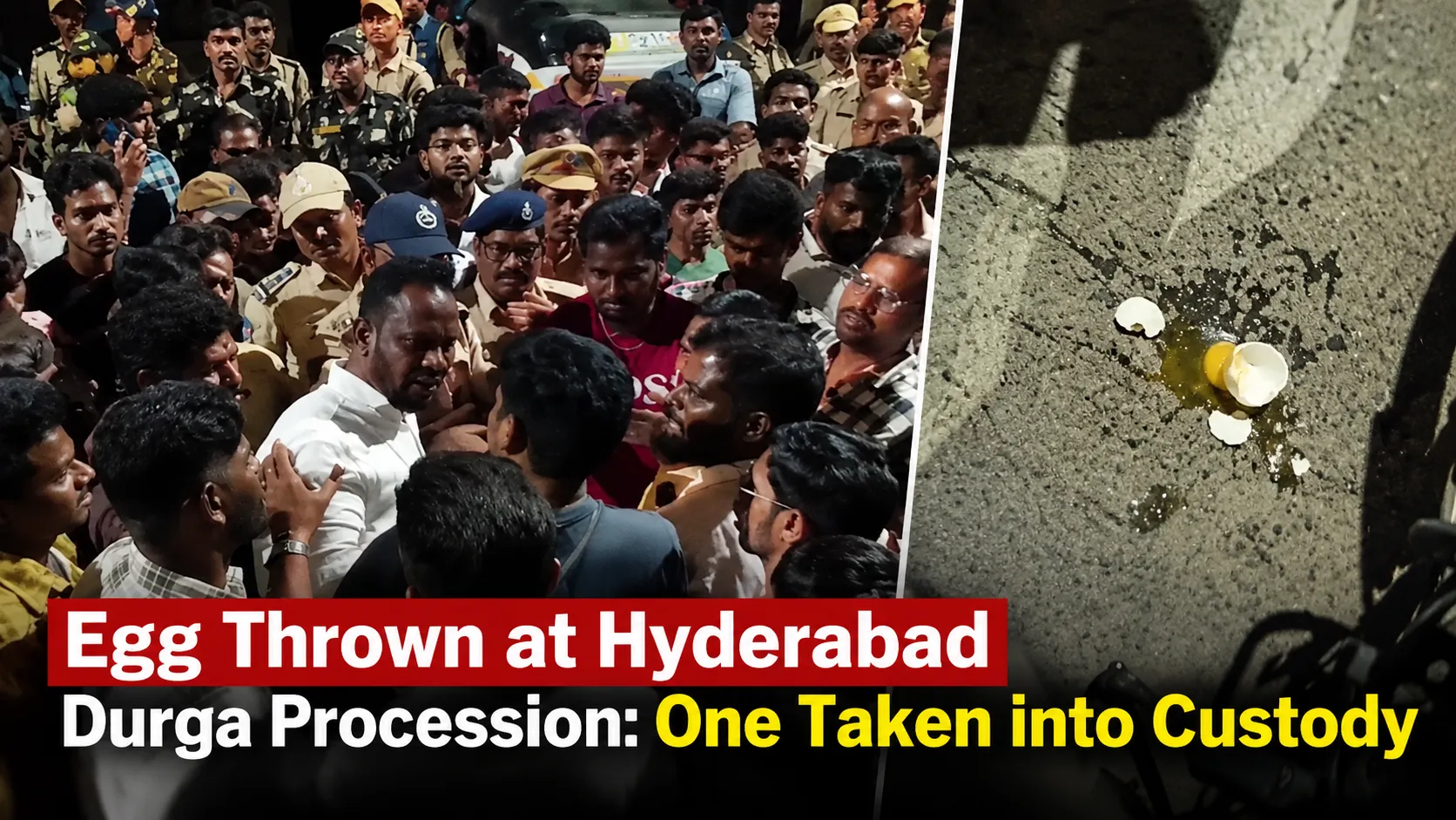 Egg Thrown at Hyderabad Durga Procession, One Taken into Custody