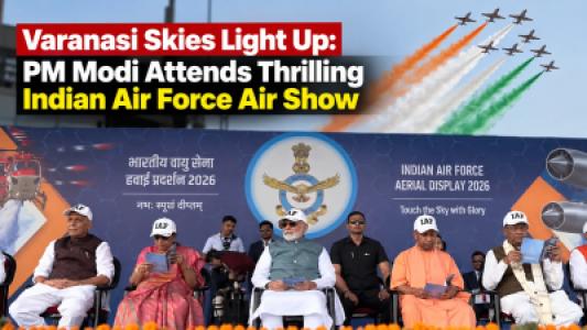 Varanasi Skies Light Up, PM Modi Attends Thrilling Indian Air Force Air Show