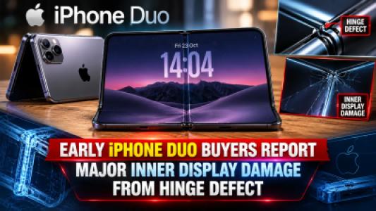 Early iPhone Duo Buyers Report Major Inner Display Damage From Hinge Defect