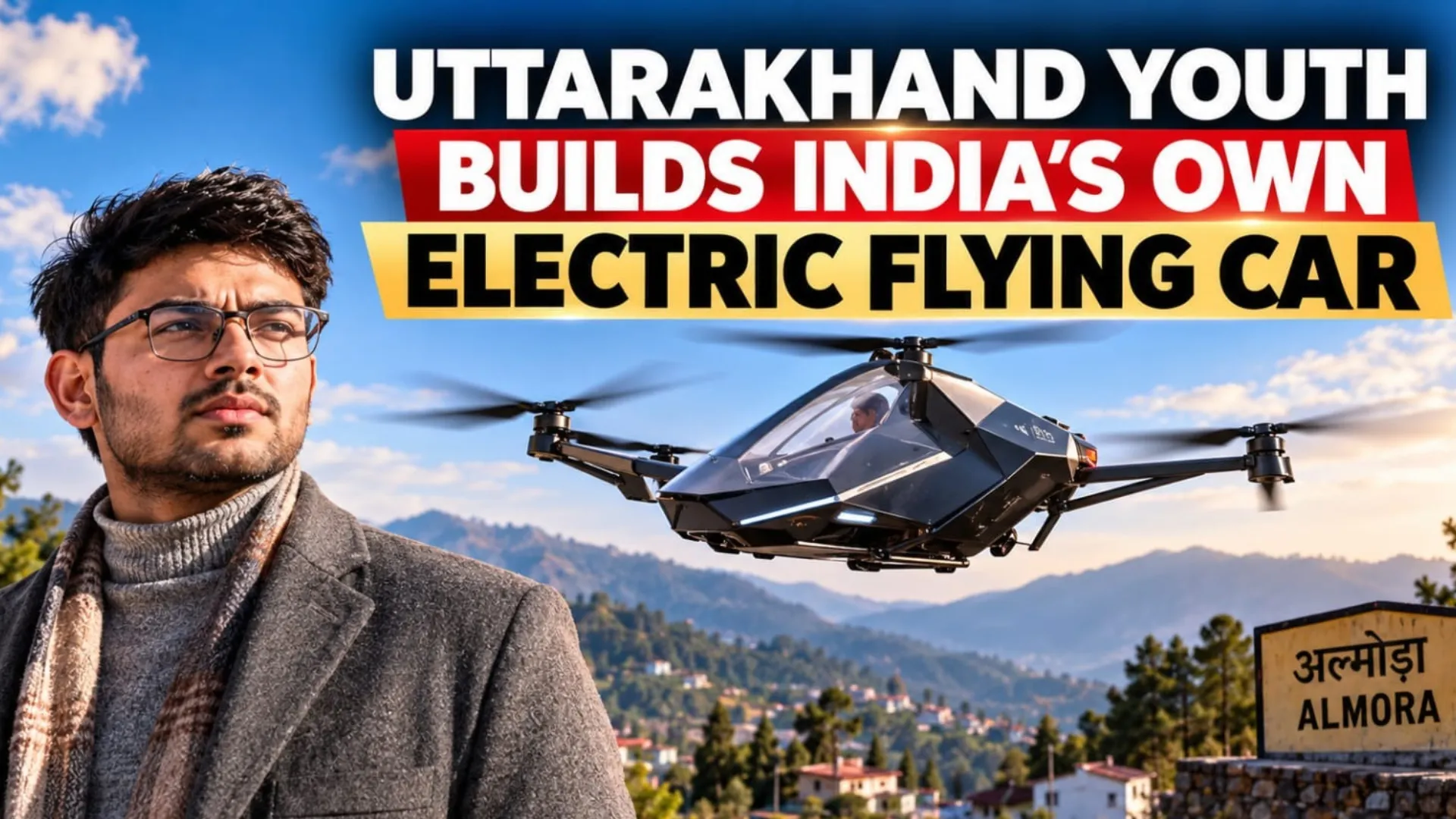 Uttarakhand Youth Builds Indias First Homegrown Electric Flying Car After 13 Years of Self Learning