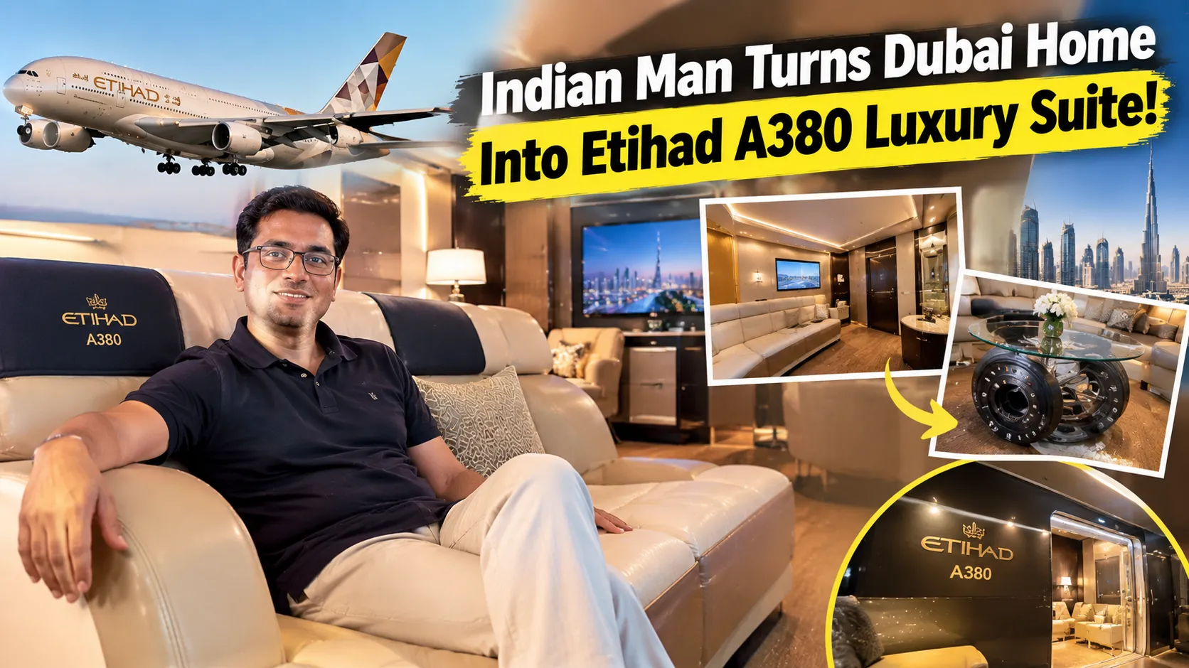 Wanted an Airline Sofa, Got an Entire Luxury Suite! Indian Man Turns Dubai Home Into an A380 Experience