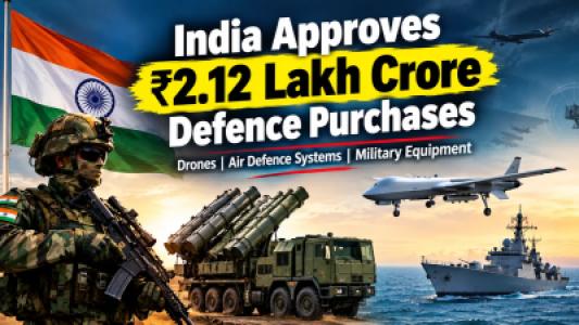 India Clears ₹2.12 Lakh Crore Defence Purchases, Drones, Air Defence Systems and Military Equipment Get Approval