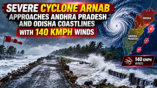 Severe Cyclone Arnab Approaches Andhra Pradesh And Odisha Coastlines With 140 Kmph Winds