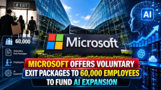 Microsoft Offers Voluntary Exit Packages To 60000 Employees To Fund AI Expansion