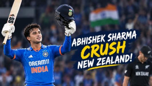 Abhishek Sharma Smashes Blistering 35-Ball Century as India Crush New Zealand