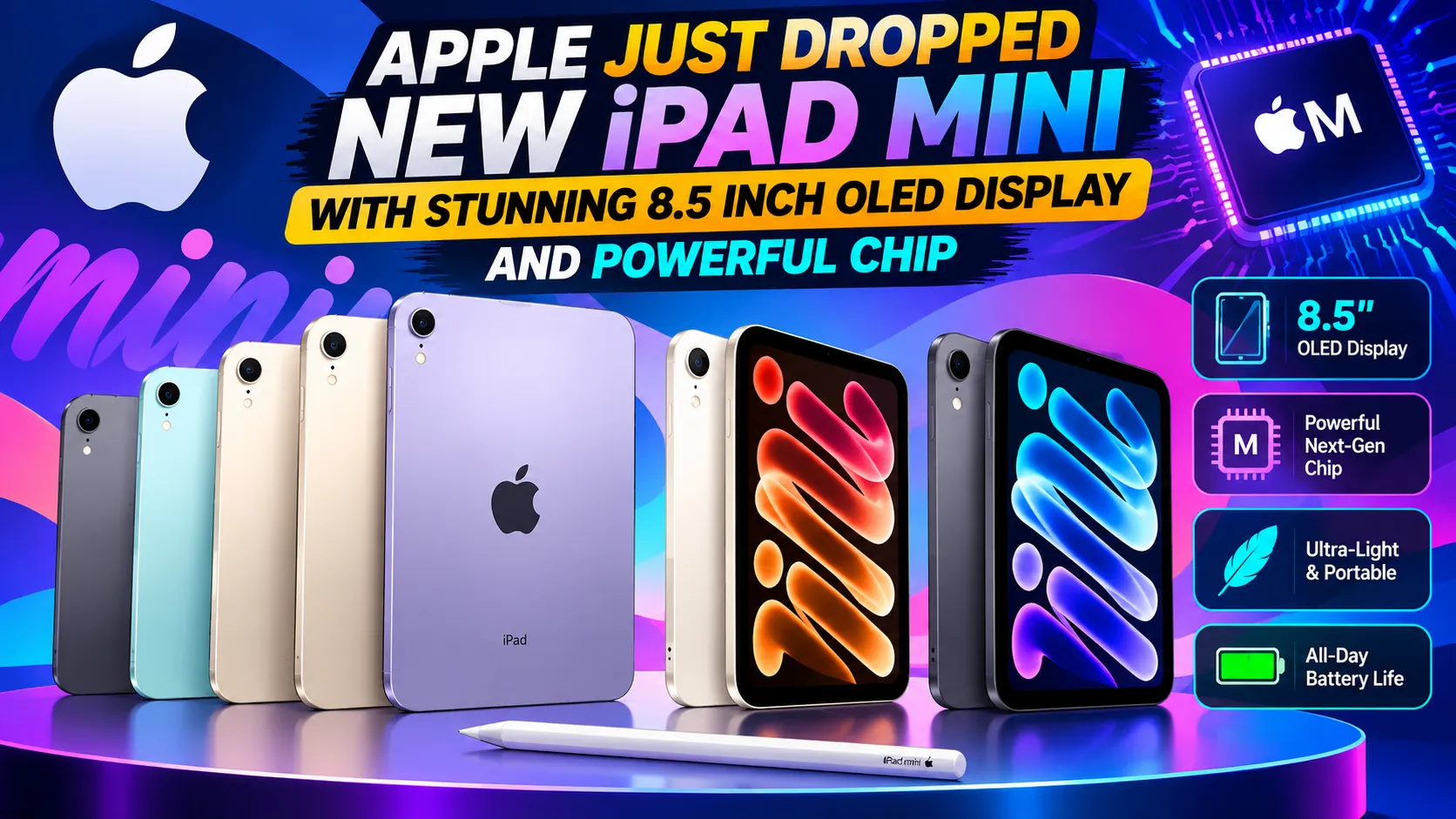 Apple Just Dropped New iPad Mini With Stunning 8.5 Inch OLED Display And Powerful Chip