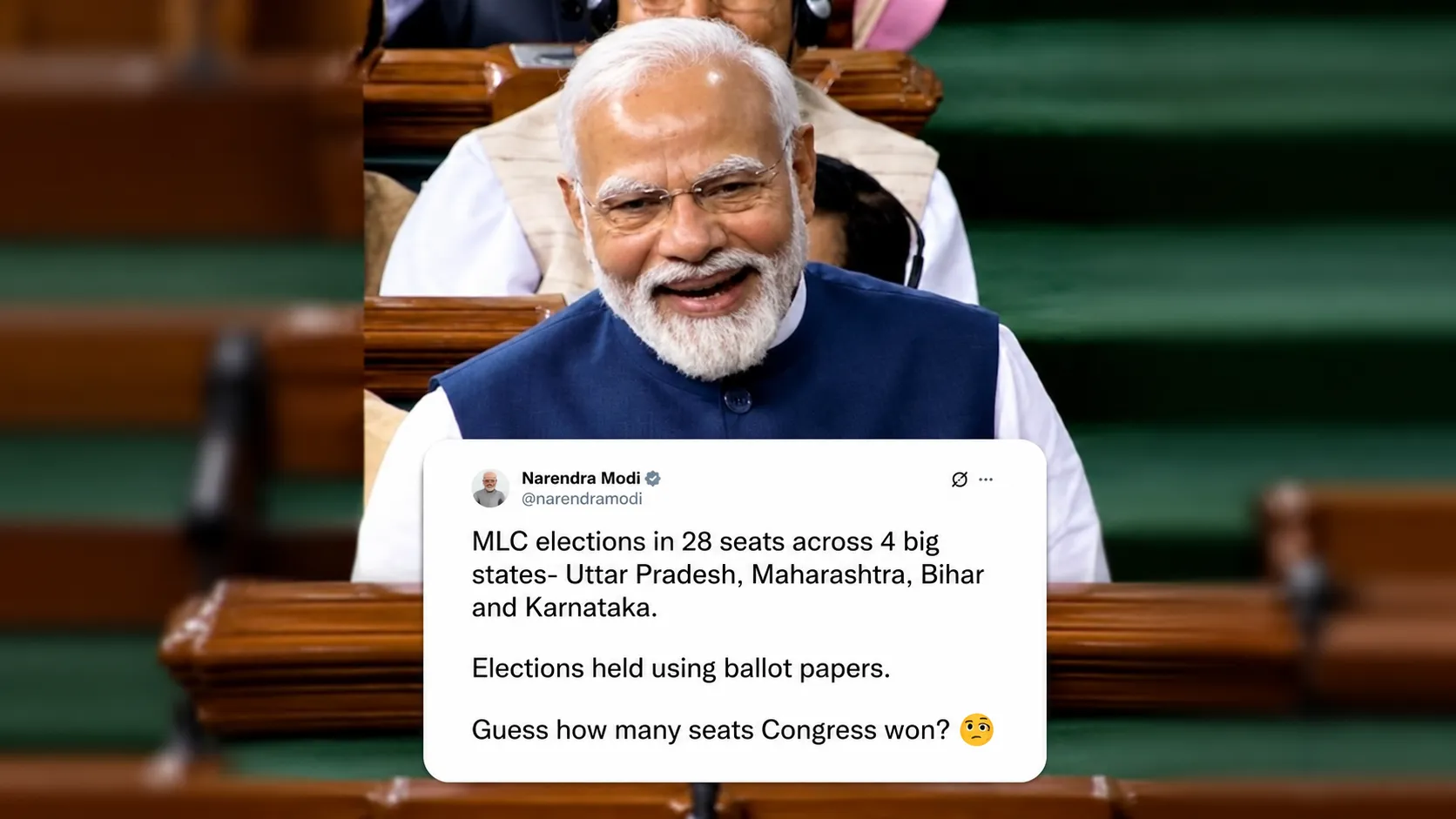Zero Seats for Congress, PM Modi Takes a Sharp Dig After Grand Old Party Big Loss in Council Bypolls