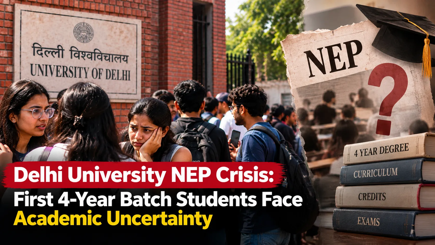 Delhi University NEP Crisis, First 4 Year Batch Students Face Academic Uncertainty