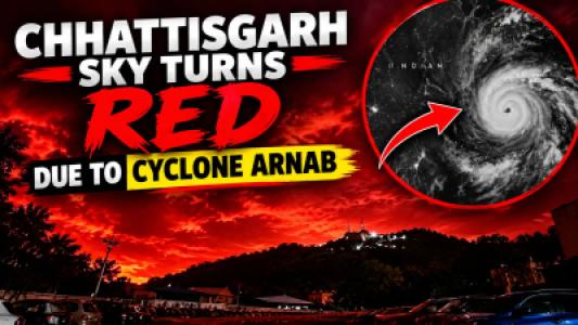 Chhattisgarh Sky Turns Blood Red Amid Cyclone Arnab Scare