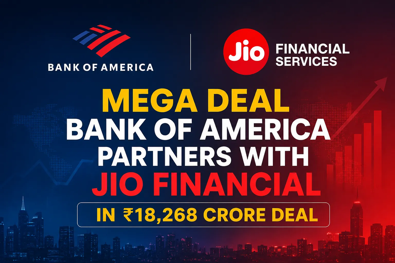 Mega Deal Bank of America Partners With Jio Financial in ₹18,268 Crore Deal