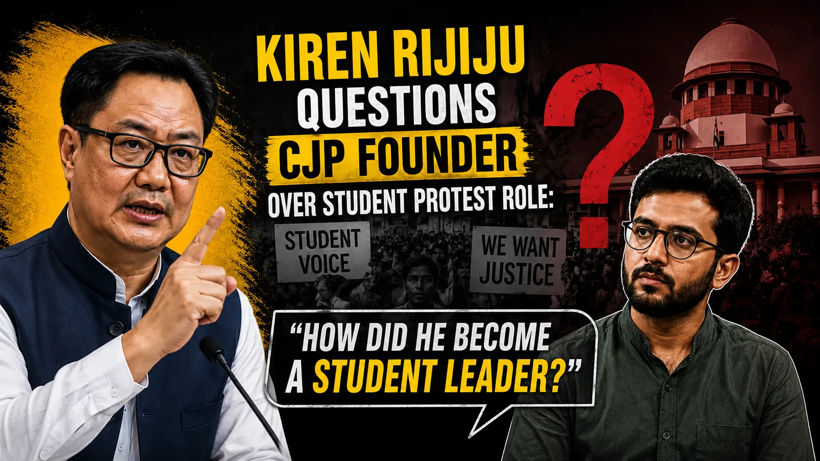 Kiren Rijiju questions CJP founder Over Student Protest Role, How Did He Become A Student Leader?
