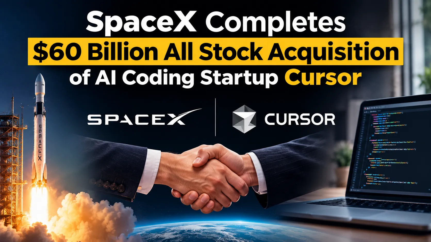 SpaceX Completes $60 Billion All Stock Acquisition of AI Coding Startup Cursor