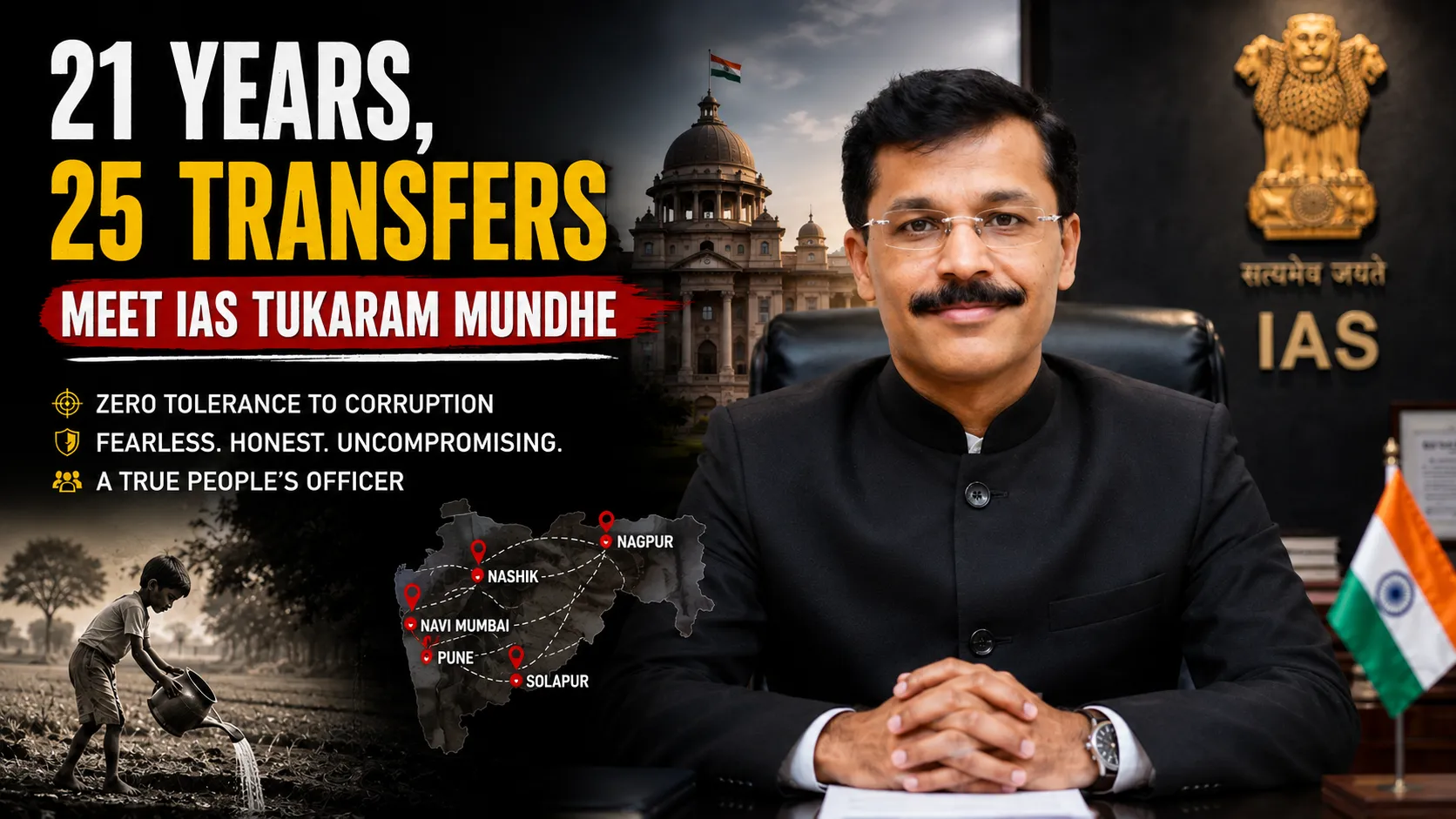 Who is Tukaram Mundhe? An IAS with 21 Years, 25 Transfers