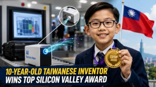 10 Year Old Taiwanese Inventor Wins Top Silicon Valley Award for AI Electronic Nose