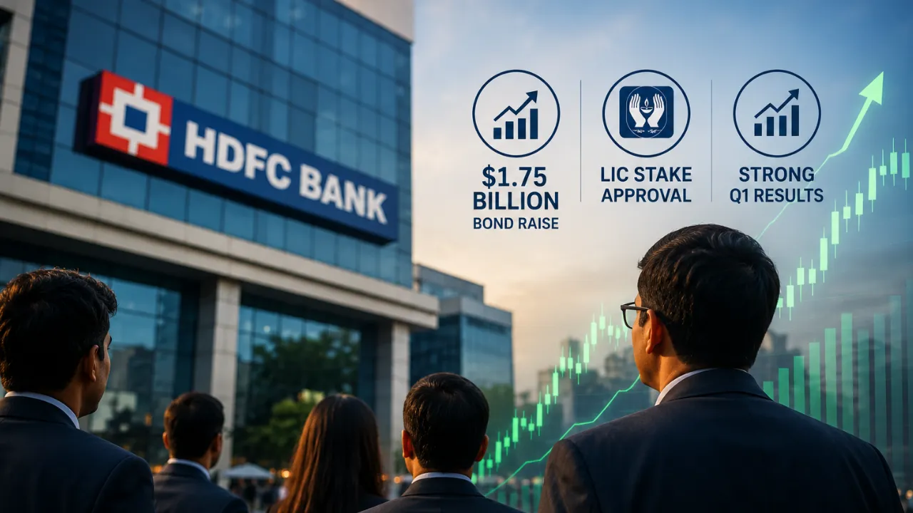 HDFC Bank in Focus 1.75 Billion Bond Raise and LIC Stake Approval