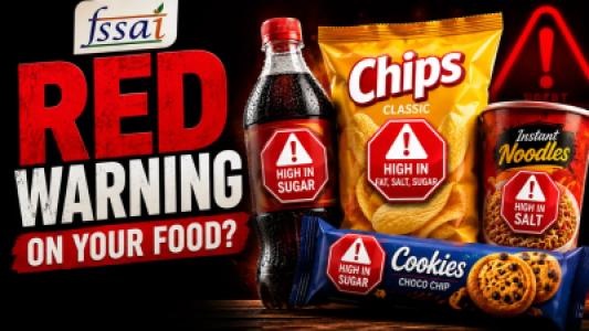 FSSAI Proposes Red Warning Labels on Foods High in Sugar, Salt and Fat