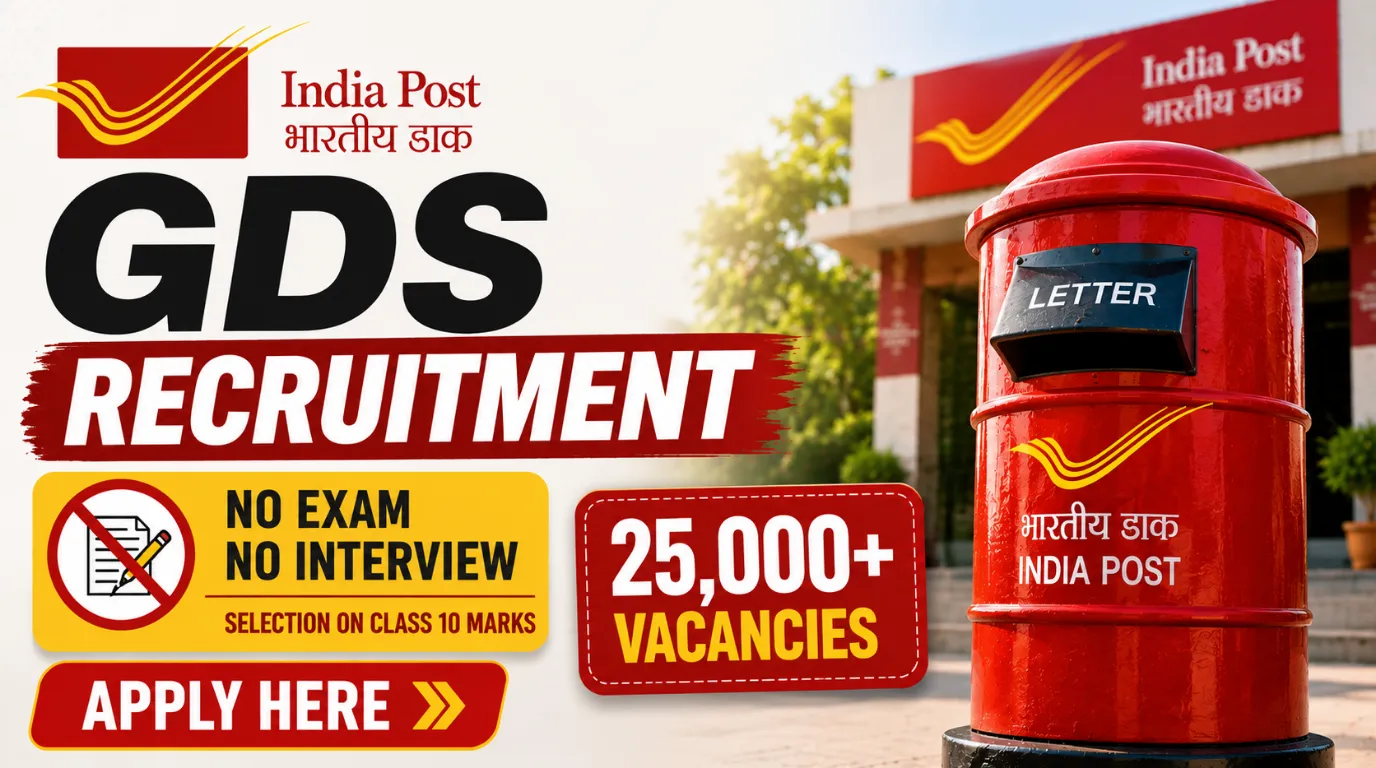 Apply for Government Job Without Exam, India Post Announces 25,000+ GDS Vacancies
