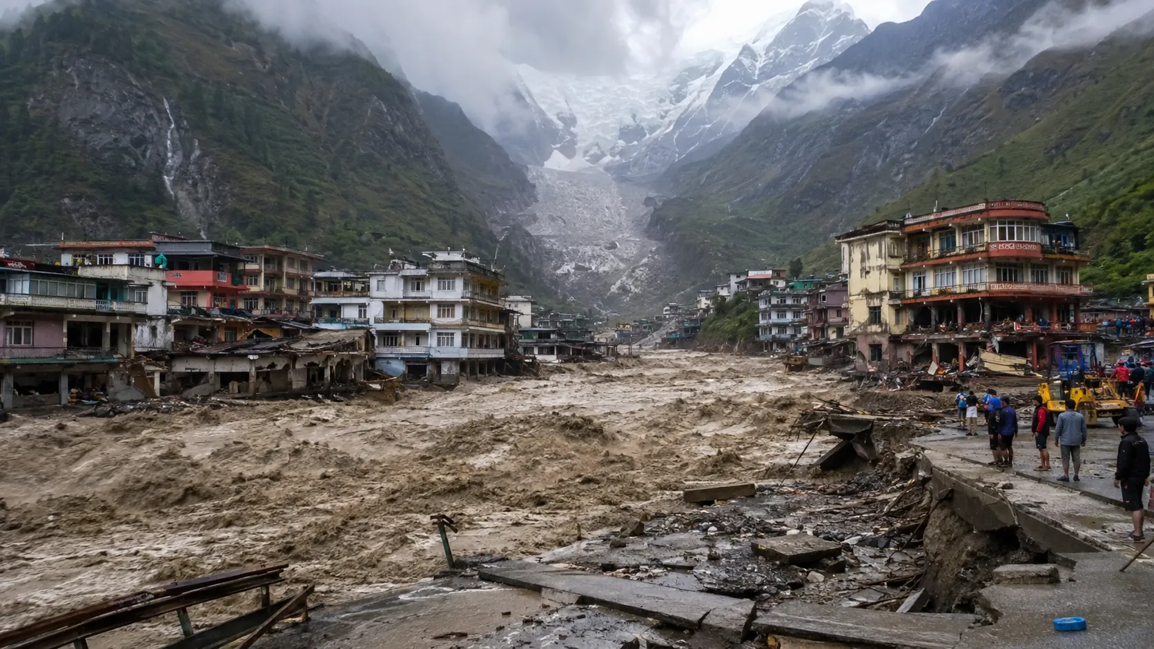 Himalayan Tragedy  Massive Glacier Collapse Triggers Devastating Nepal Flash Floods