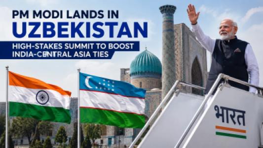 PM Modi Lands in Uzbekistan to Boost Central Asia Ties