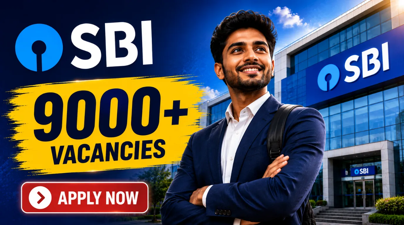 Golden Opportunity for Graduates, SBI BANK Recruitment 2026, Over 9,000 Vacancies Announced