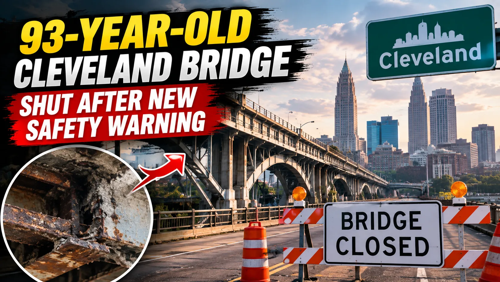 93 Year Old Cleveland Bridge Shut Suddenly After New Safety Warning
