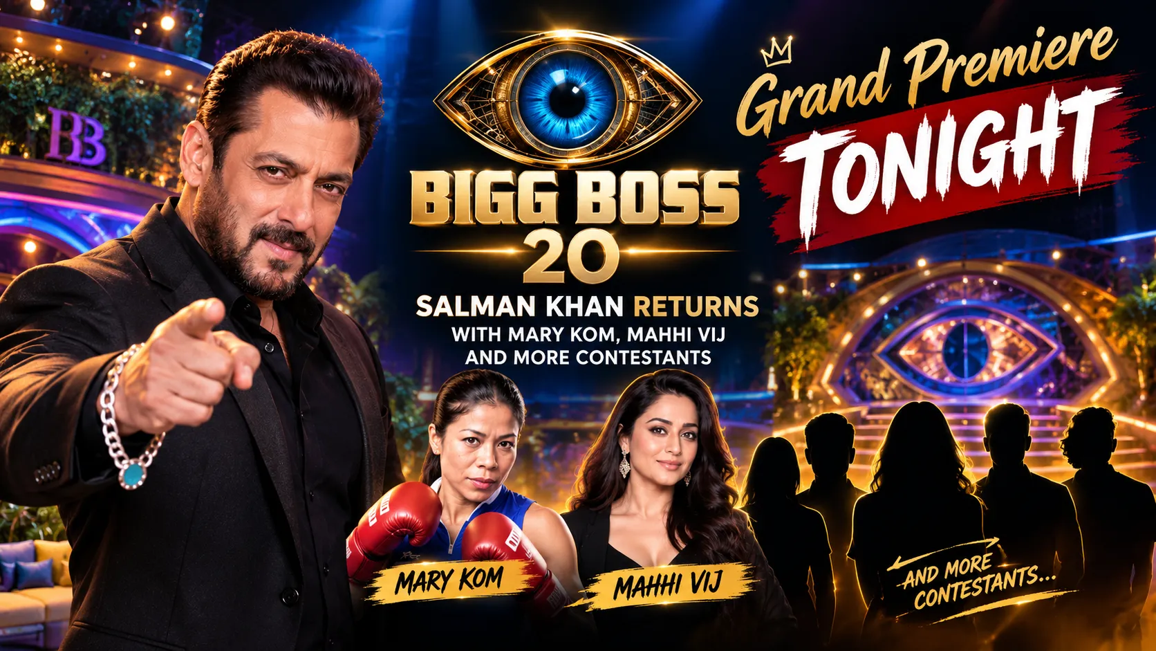 Bigg Boss 20 Grand Premiere Tonight, Salman Khan Returns With Mary Kom, Mahhi Vij, and More Stars