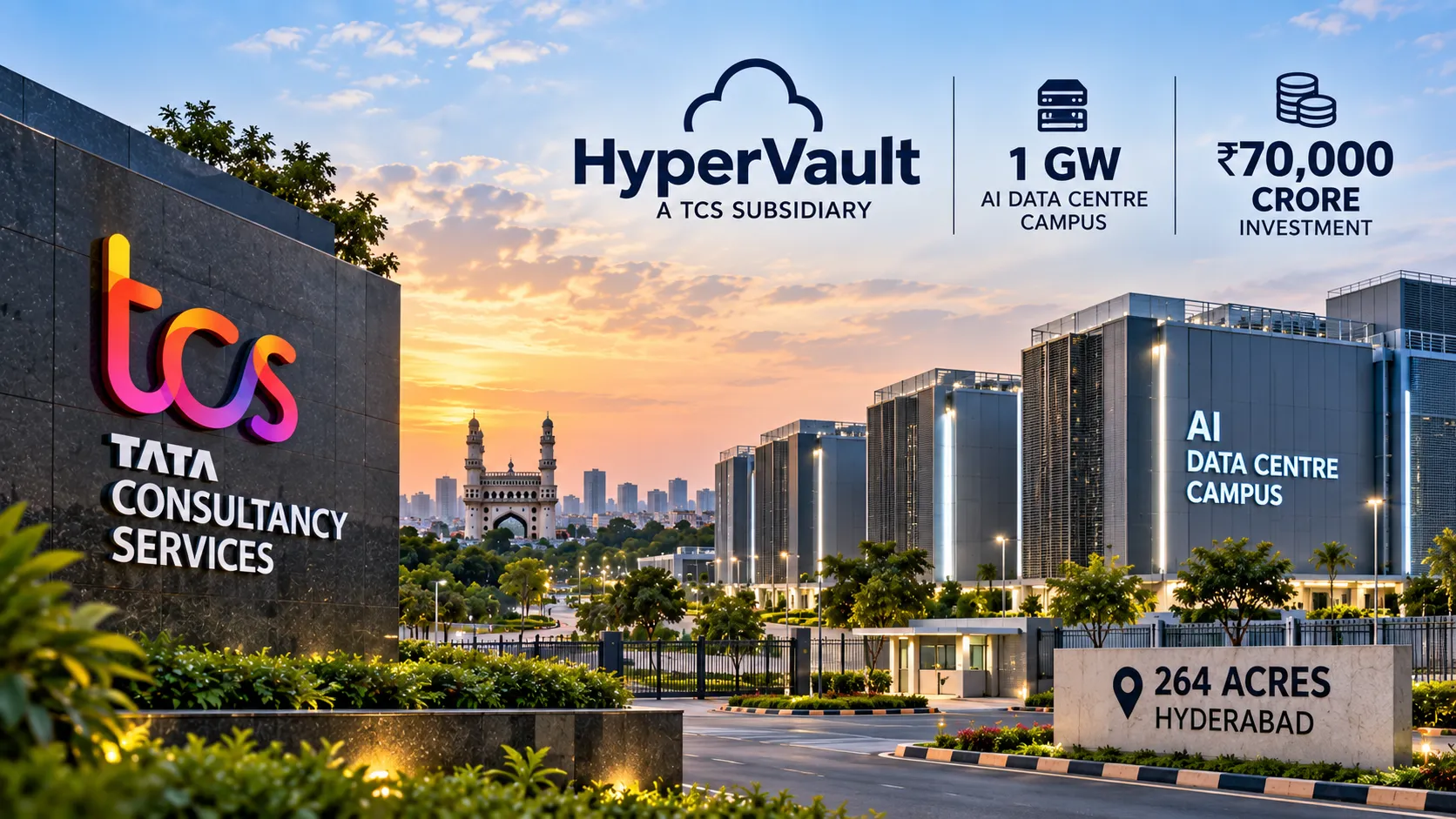Tech Explosion - TCS HyperVault to Build Huge ₹70,000 Crore AI Data Centre in Hyderabad
