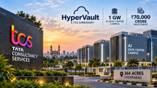 Tech Explosion - TCS HyperVault to Build Huge ₹70,000 Crore AI Data Centre in Hyderabad