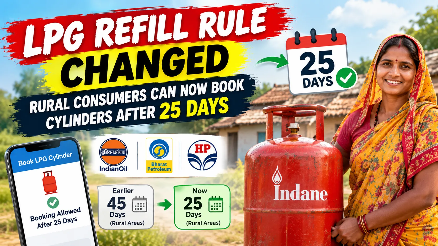 LPG Refill Rule Changed, Rural Consumers Can Now Book Cylinders After 25 Days