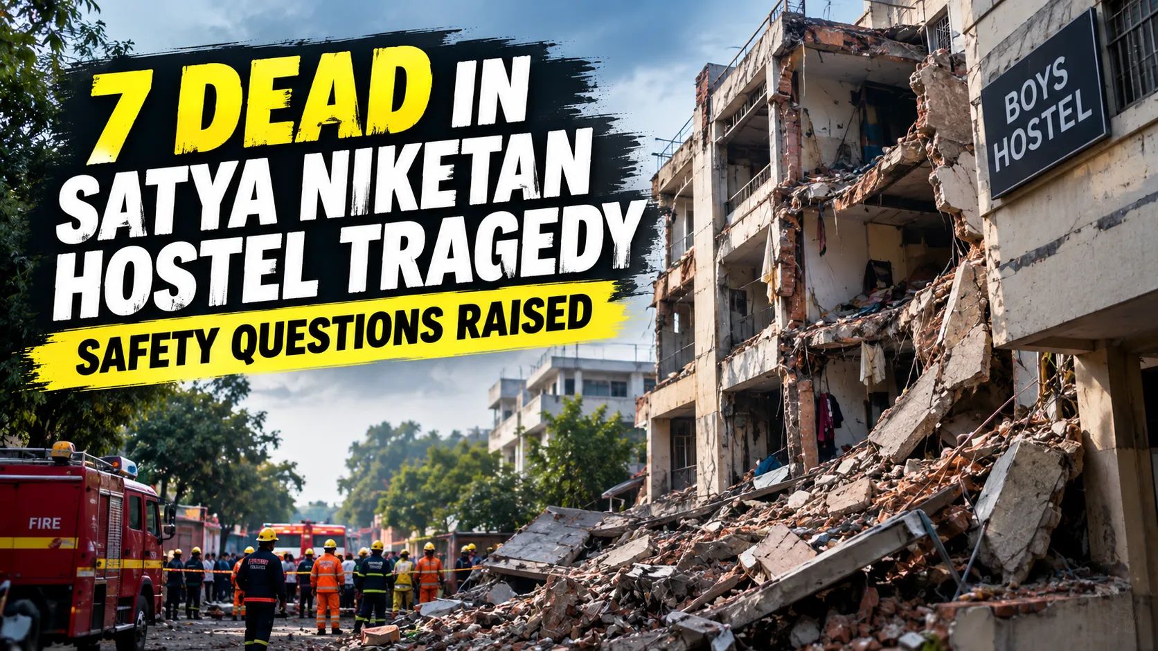 Satya Niketan Hostel Tragedy 7 Dead, Agreement Raises Serious Safety Questions