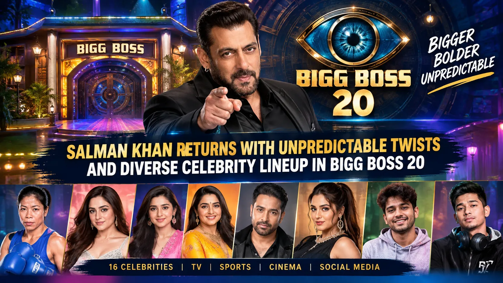 Salman Khan Returns With Unpredictable Twists And Diverse Celebrity Lineup In Bigg Boss 20