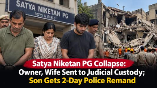 Satya Niketan PG Collapse: Owner and Wife in Judicial Custody, Son Gets 2 Day Police Remand