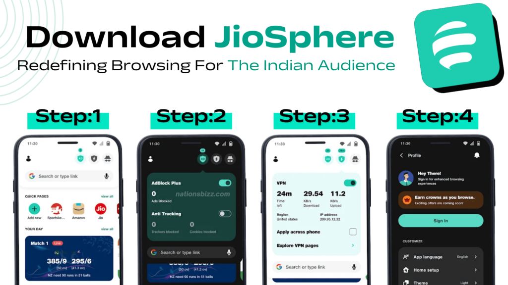 JioSphere Web Browser