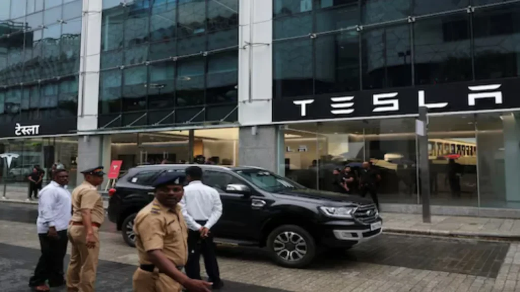 Tesla Opens First Showroom in Mumbai, Unveils Model Y for Indian Market