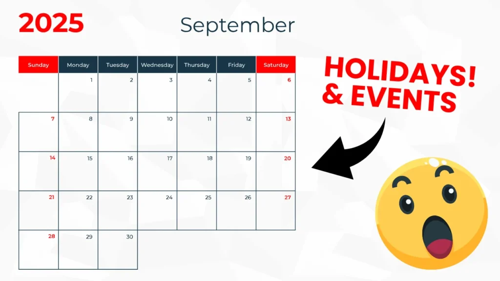 Events and Holidays in September 2025