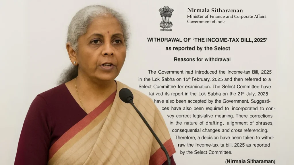 Govt Pulls Back Income Tax Bill 2025, Fresh Draft Will Publish on 11 August