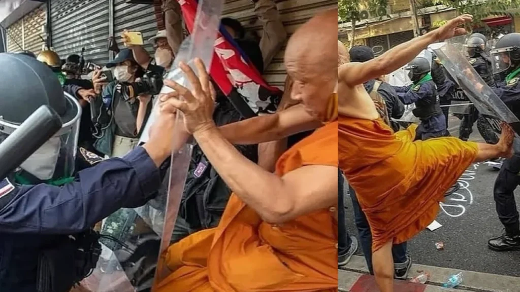 Thai Buddhist Monks in Clashes With Police During Protests