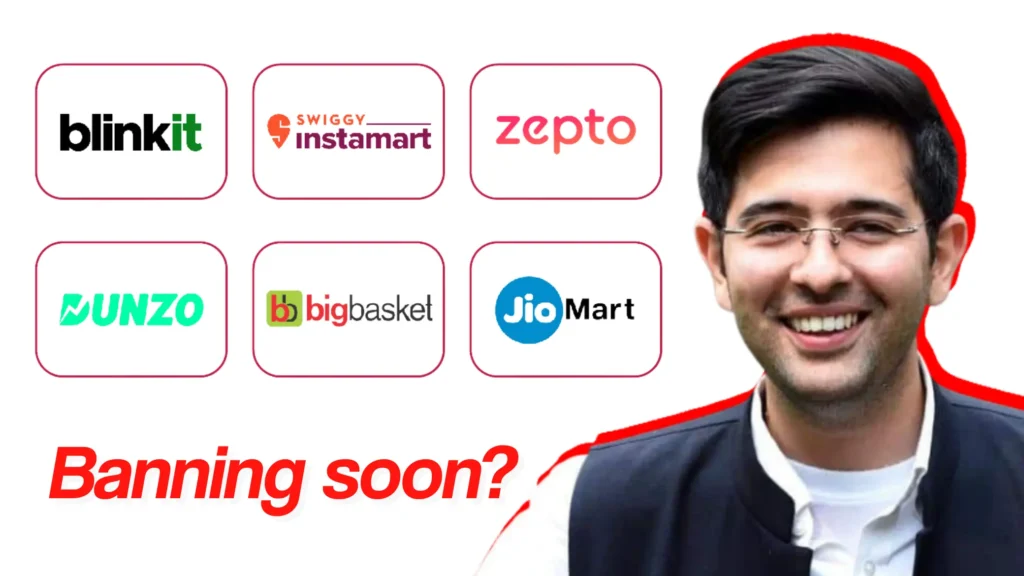 Raghav Chadha Demanded Banning Of Quick Commerce Platforms (Blinkit, Zepto)